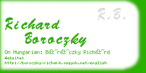 richard boroczky business card